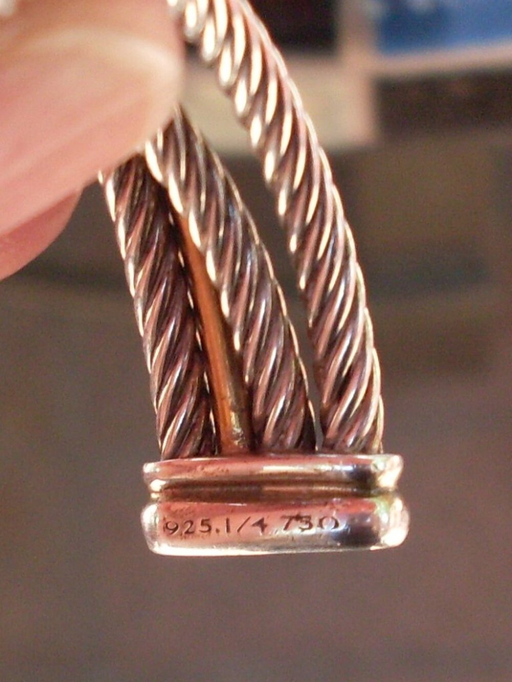 Retired David Yurman Four Row Crossover Cable Cuff Bracelet - Gift Boxed - Picture 7 of 11